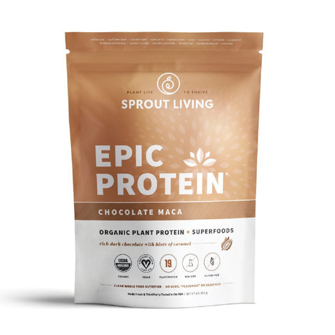 Sprout Living - Epic Protein Sabor Chocolate Maca 1 lb - Baitz Shop