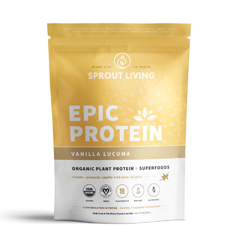 Sprout Living - Epic Protein Sabor Vainilla Lucuma 1 lb - Baitz Shop